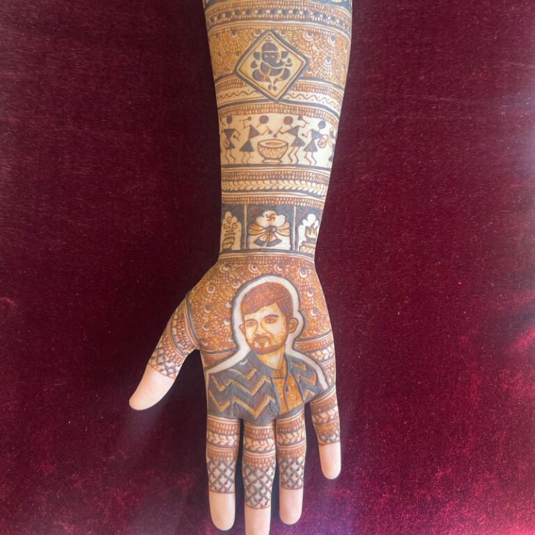 Potrait bridal mehndi design – Chaitali's Mehndi Art