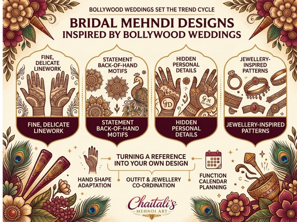 Bridal Mehndi Designs Inspired by Bollywood Weddings
