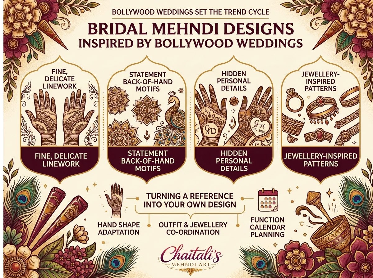 Bridal Mehndi Designs Inspired by Bollywood Weddings