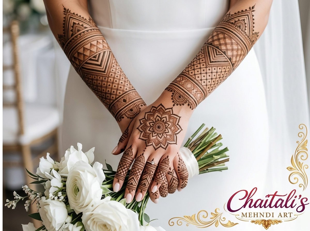 Geometric Bridal Mehndi Designs for a Modern Bride