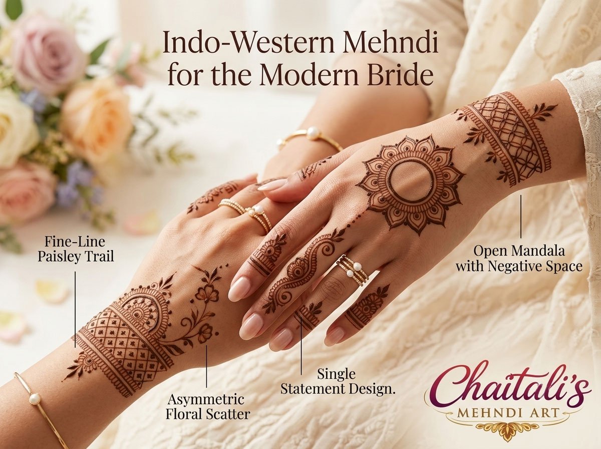 Indo-Western Mehndi Designs for the Modern Bride
