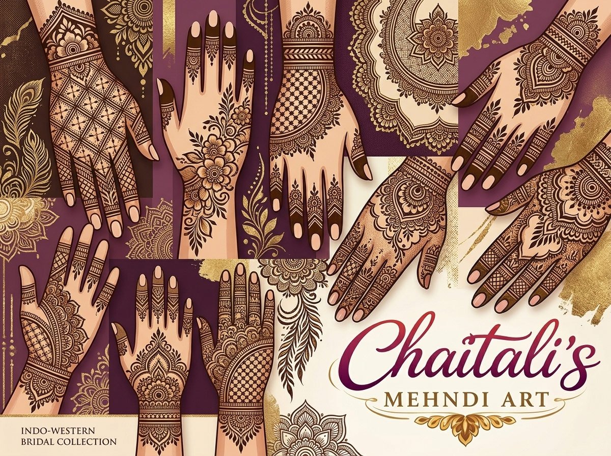 Indo-Western Mehndi Designs for the Modern Bride
