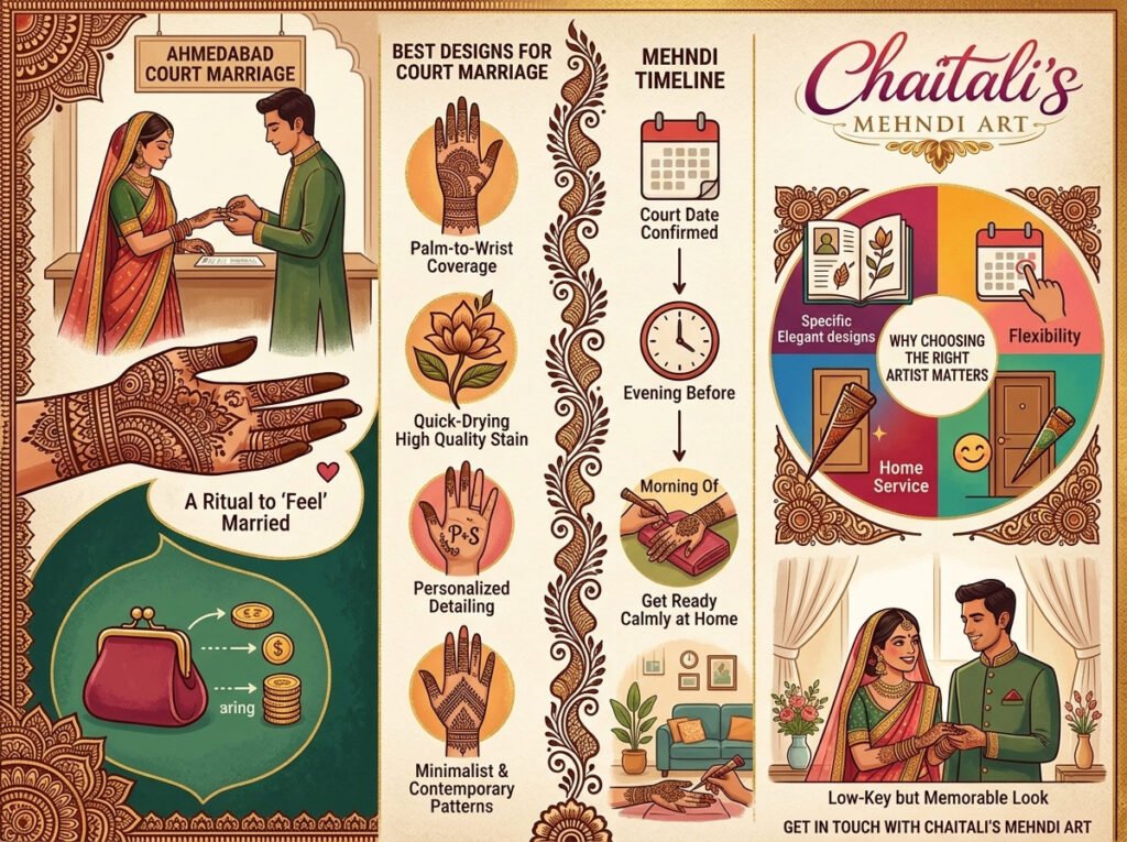 Mehndi Artist for Court Marriage in Ahmedabad