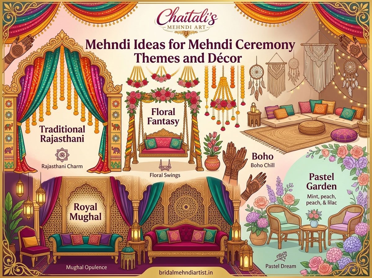 Mehndi Ideas for Mehndi Ceremony Themes and Décor