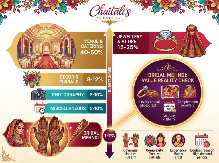 How Much Does Bridal Mehndi Cost vs Other Wedding Expenses?
