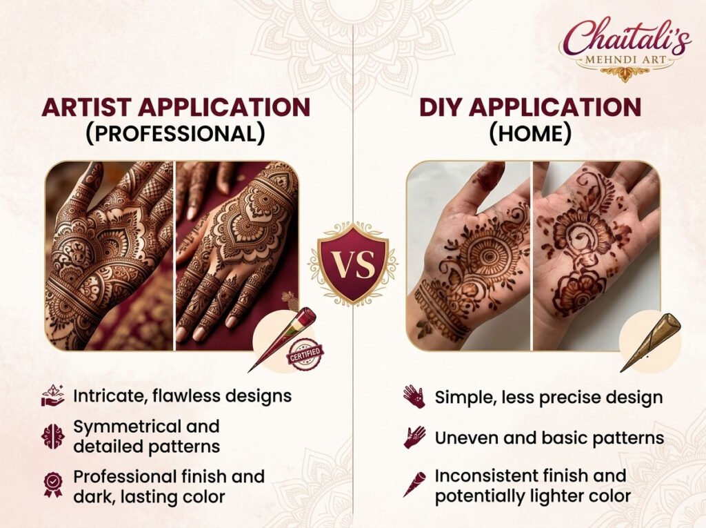 Mehndi Artist vs DIY Mehndi: Why Professional Application Wins