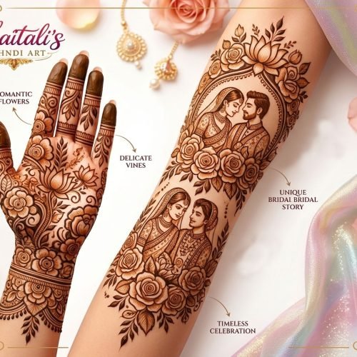 Floral Bridal Mehndi Designs for a Romantic Look