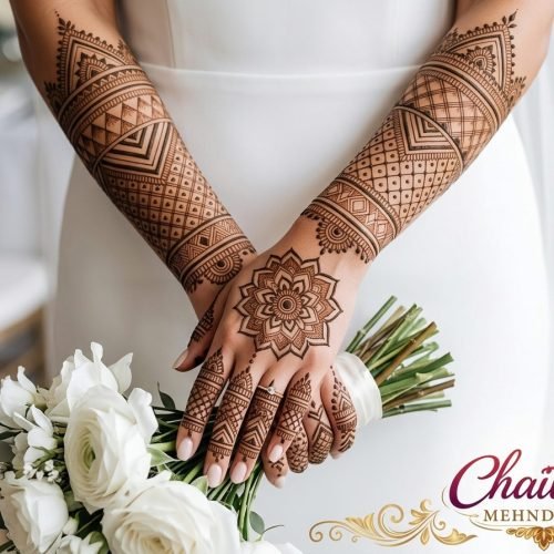 Geometric Bridal Mehndi Designs for a Modern Bride