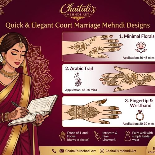 Mehndi for Court Marriages: Quick and Elegant Designs