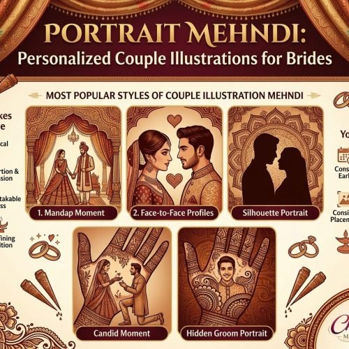 Portrait Mehndi: Adding Couple Illustrations to Bridal Designs